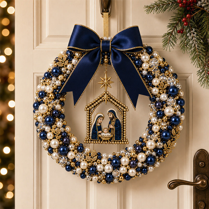 πβ¨ DIY-set voor een kerstkrans met parels β Handgemaakte kerstdeurversiering met kralen ππ