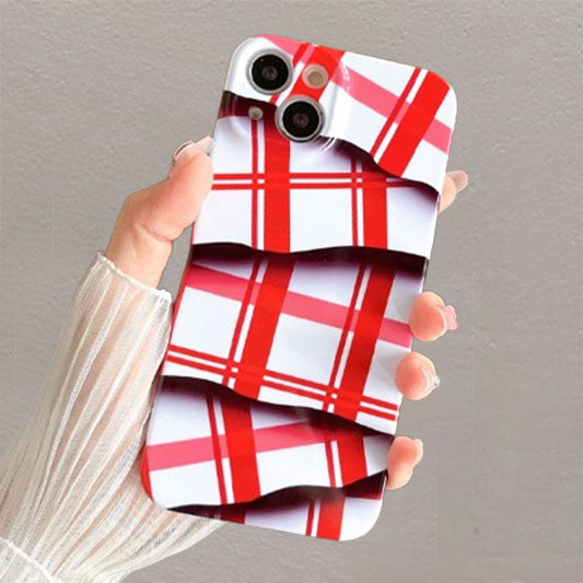 🌈Kleurcontrast gestreepte foliehoes voor mobiele telefoons