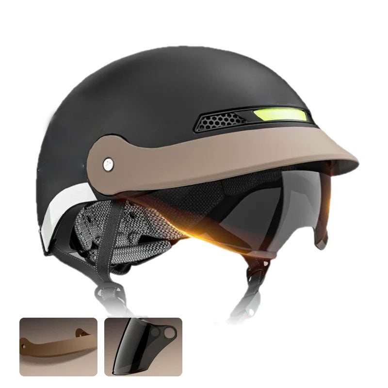 🛡️Ademende, lichtgewicht, botsbestendige motorhelm