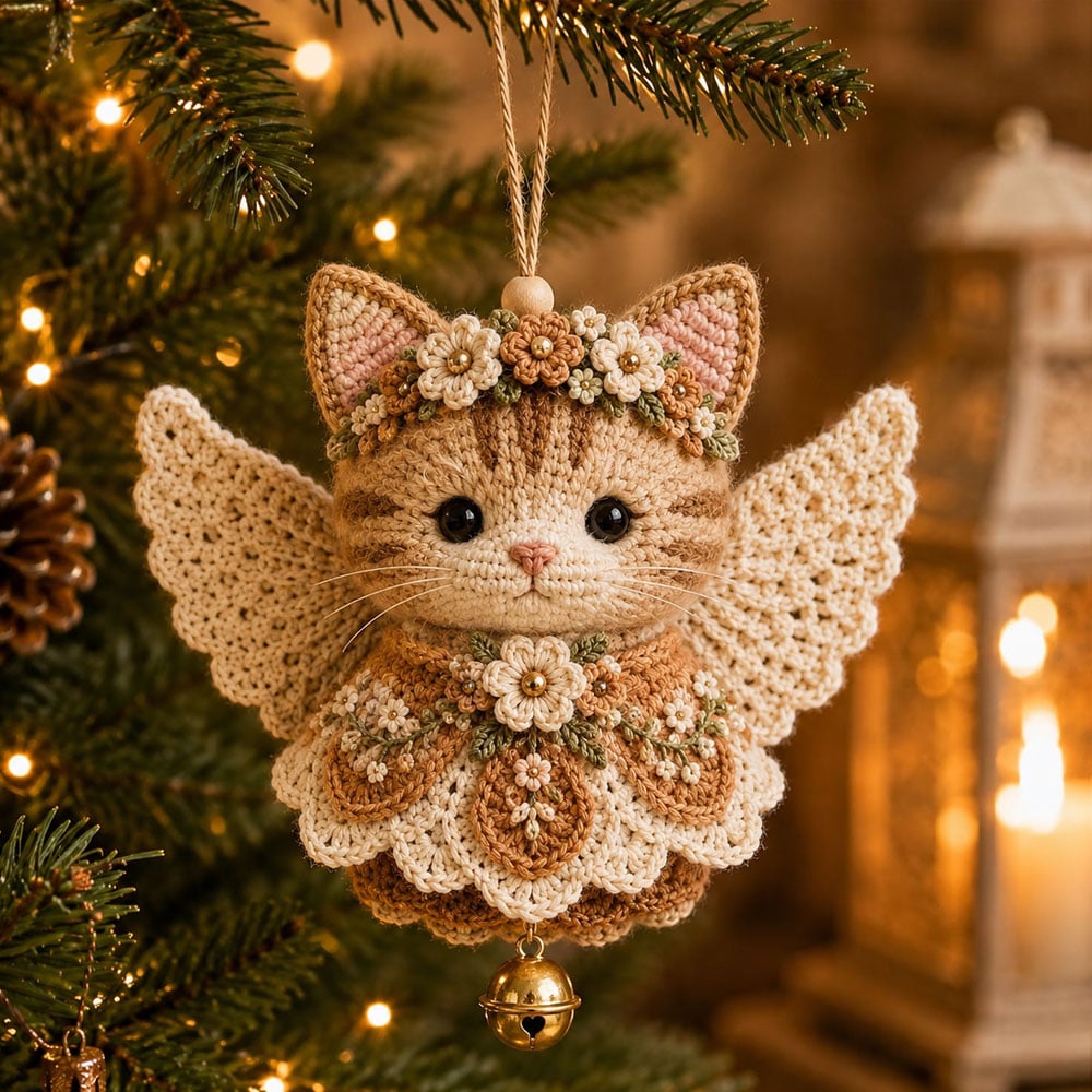 🔥Laatste dag: 50% KORTING 🪽 DIY-set voor een gehaakt ‘Animal Angel’-kerstornament