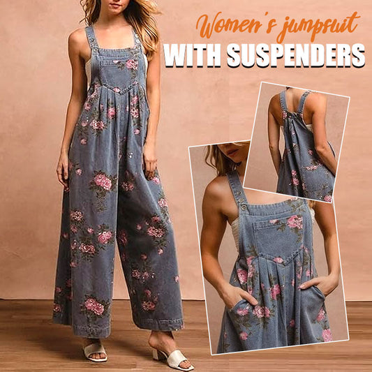 🌟Gratis verzending🎁Dames Overall Met Wijde Pijpen En Print