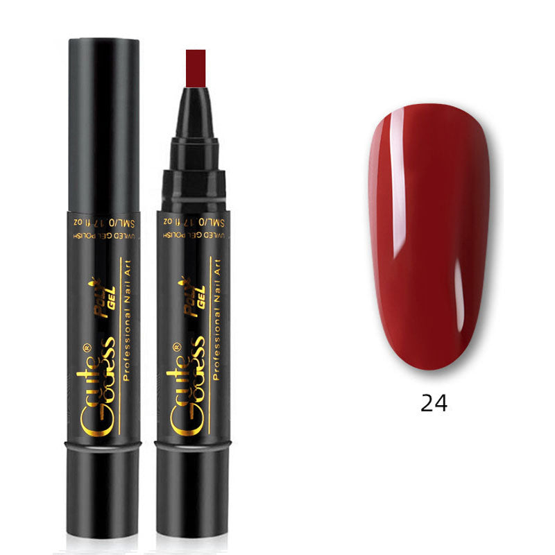 Eén-stapslijm drie-in-één nagellak gelpen