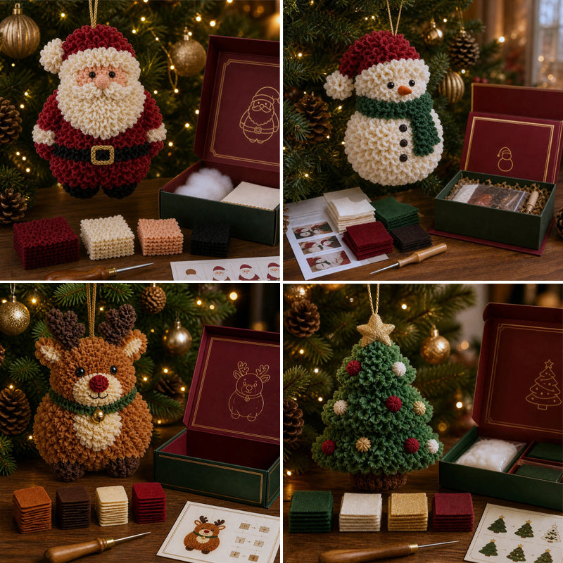 ππ§΅ Stikje voor stikje β DIY-set voor een 3D-kerstbal van stof