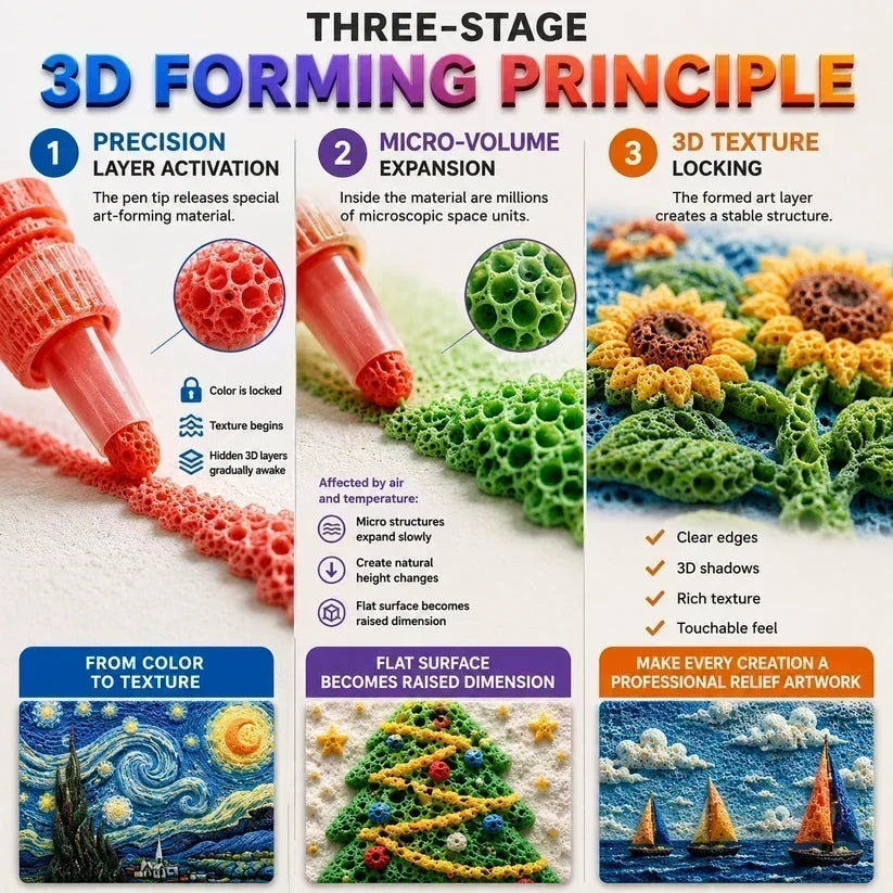🎁🔮Magic Pen – Teken 3D met één streek!🎄 DIY Bubble Popcorn-tekenpennen & 2 kopen, 1 gratis 🔥