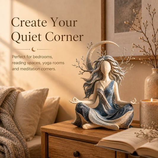 🧘 Rustgevend meditatiesculptuur | Sereen woonaccessoir