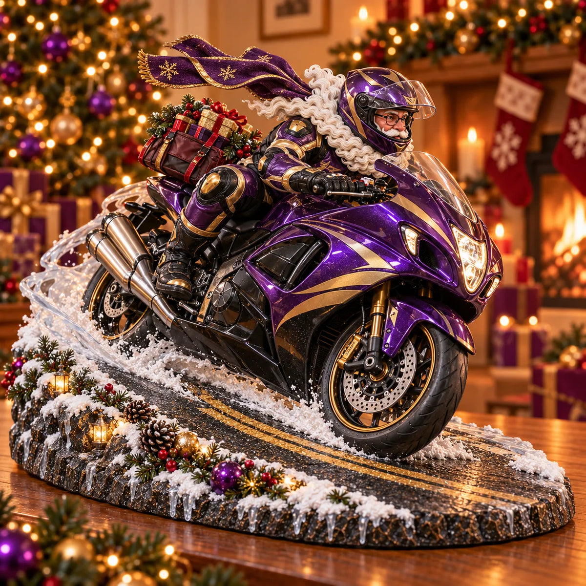 🏍️🎅 De terugreis van de kerstman – Kerstcollectie met motortour-souvenirs💨
