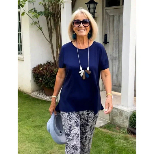 ☀️Bedrukt casual tweedelig pak met korte mouwen