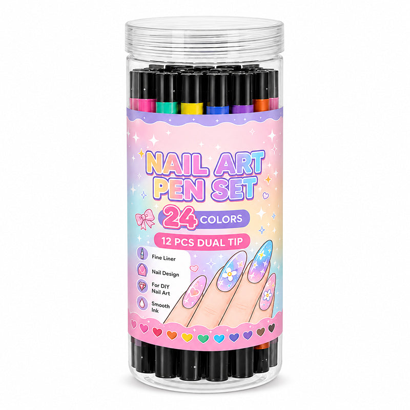 π
TIJDELIJKE AANBIEDING: 50% KORTING! π₯ Set met 24 kleuren nagelkunstpennen met twee uiteinden β Creatief, salonkwaliteit, eenvoudig zelf te gebruiken β¨