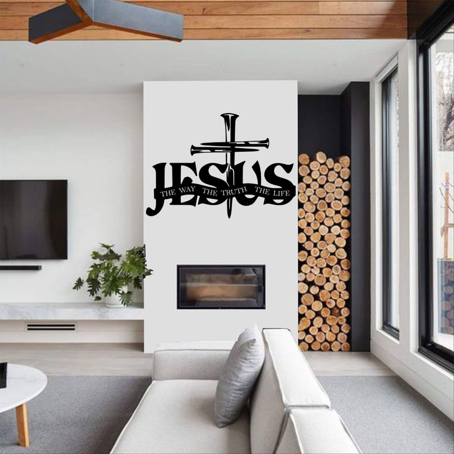 (🎁 Laatste dag 49% KORTING) 🔥 Jezus & Kruis Design Wanddecoratie - ⌛ Gelimiteerde Handgemaakte Serie