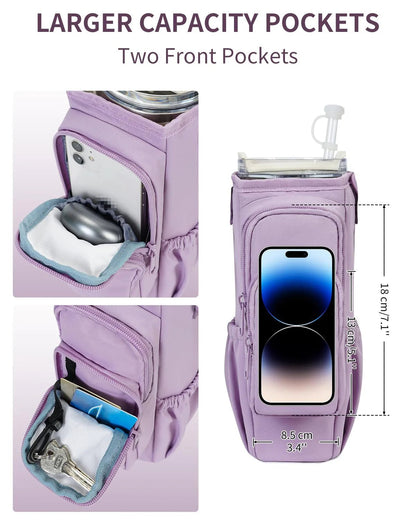 Verstelbare schoudertas met thermosbekerhouder voor 40 oz