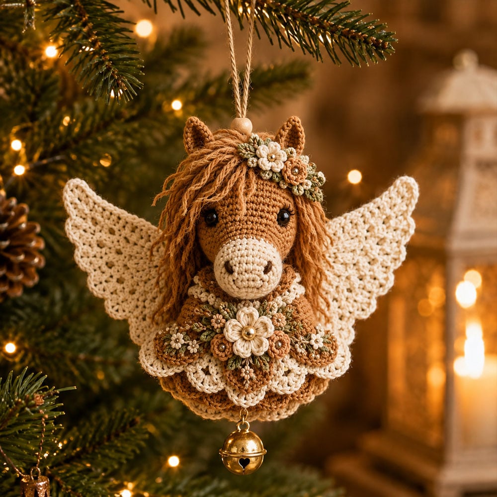 🔥Laatste dag: 50% KORTING 🪽 DIY-set voor een gehaakt ‘Animal Angel’-kerstornament