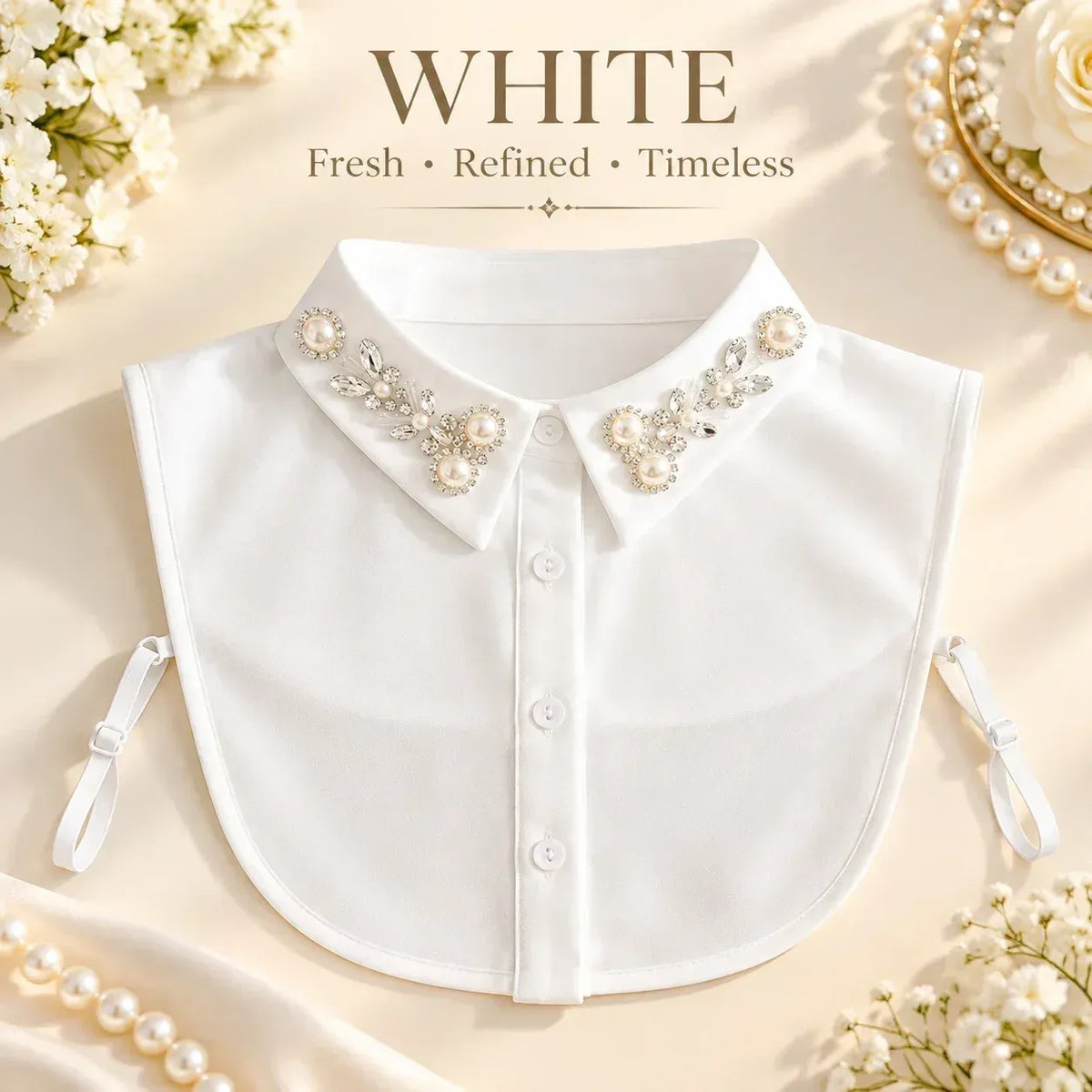 🎉✨ Jeweled Detachable Collar-Instant Elegance & Effortless Layering
