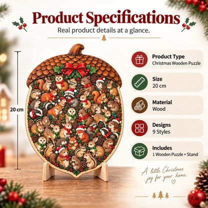 🎄Christmas Wooden Puzzle with Stand | 9 Festive Designs to Build & Display 🧩