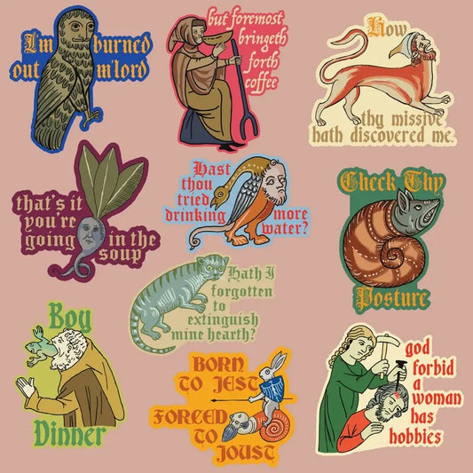 😂50 soorten ‘Dark Ages’: extra grote middeleeuwse satirische stickers