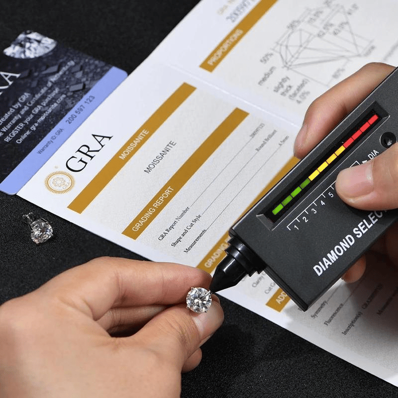 Fonkelende VVS Synthetische Moissaniet Stud Oorbellen voor Vrouwen