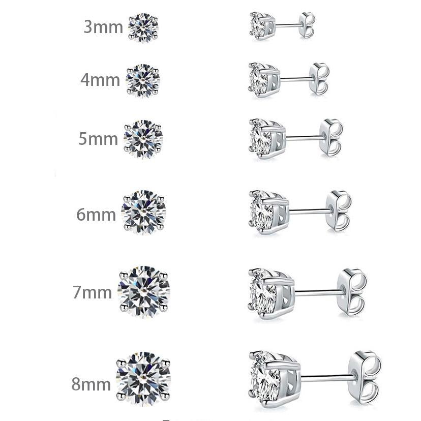 Fonkelende VVS Synthetische Moissaniet Stud Oorbellen voor Vrouwen