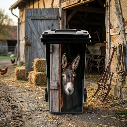 🐮 Afvalbaksticker met bloemenprint van een Highland-ko