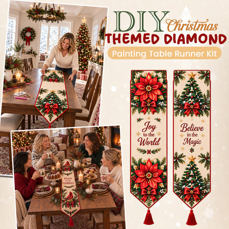✨ DIY-set voor een kersttafelkleed in diamantschildertechnie