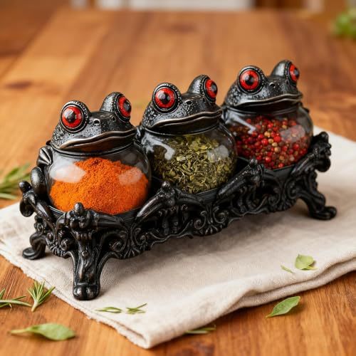 Handgemaakte Witchy Frog Apothecary kruidenpotjes 🐸🧙