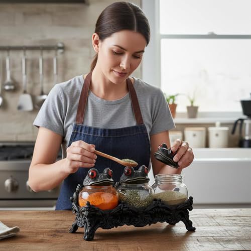 Handgemaakte Witchy Frog Apothecary kruidenpotjes 🐸🧙