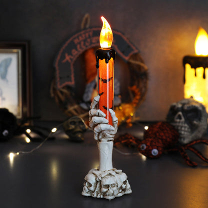 LED-kaarsdecoratie in de vorm van een spookhand voor Hallowee