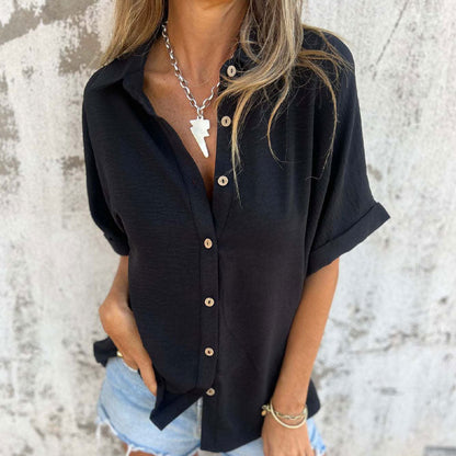 🌸Lentespecialiteiten💐 Casual monochroom los damesoverhemd