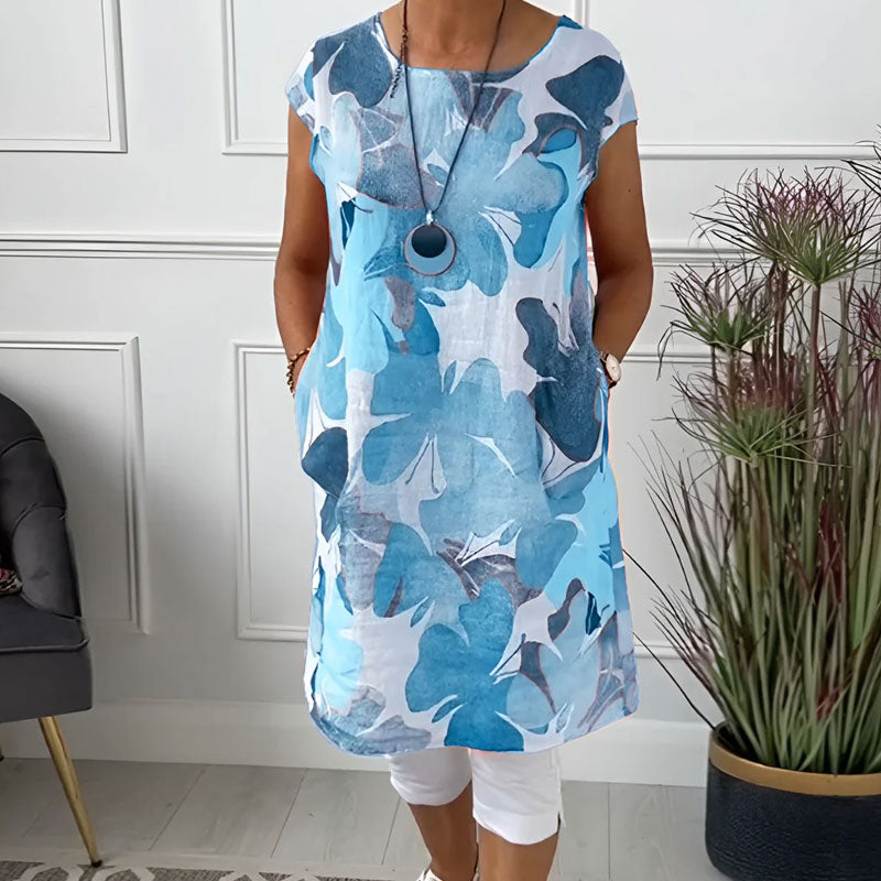 ✨Tijdelijke uitverkoop 39% KORTING🎁Bedrukte jurk met losse zakken