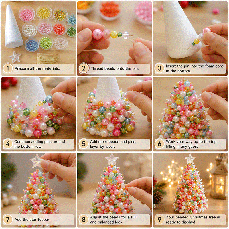 🔥49% korting – laatste dag – 3 kopen, 1 gratis🎄 Dromerige DIY-set voor een kerstboom met kralen (📦Bij aankoop van 2 stuks gratis verzending)