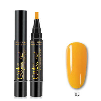 Eén-stapslijm drie-in-één nagellak gelpen