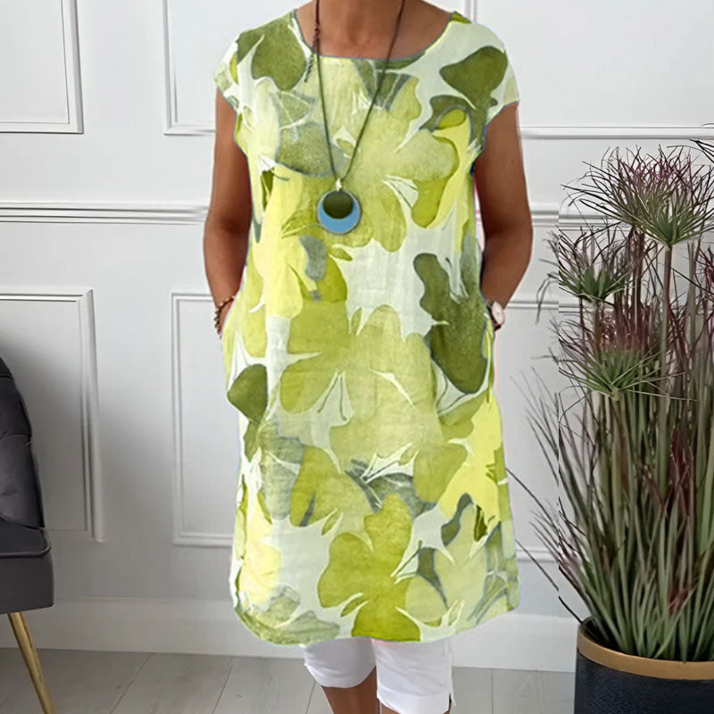 ✨Tijdelijke uitverkoop 39% KORTING🎁Bedrukte jurk met losse zakken