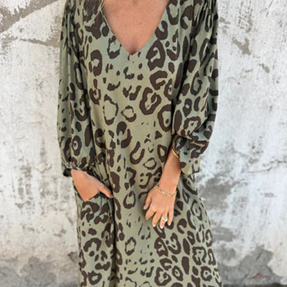 🥰Beperkte tijd aanbieding 48% KORTING🎁Luipaardprint jurk