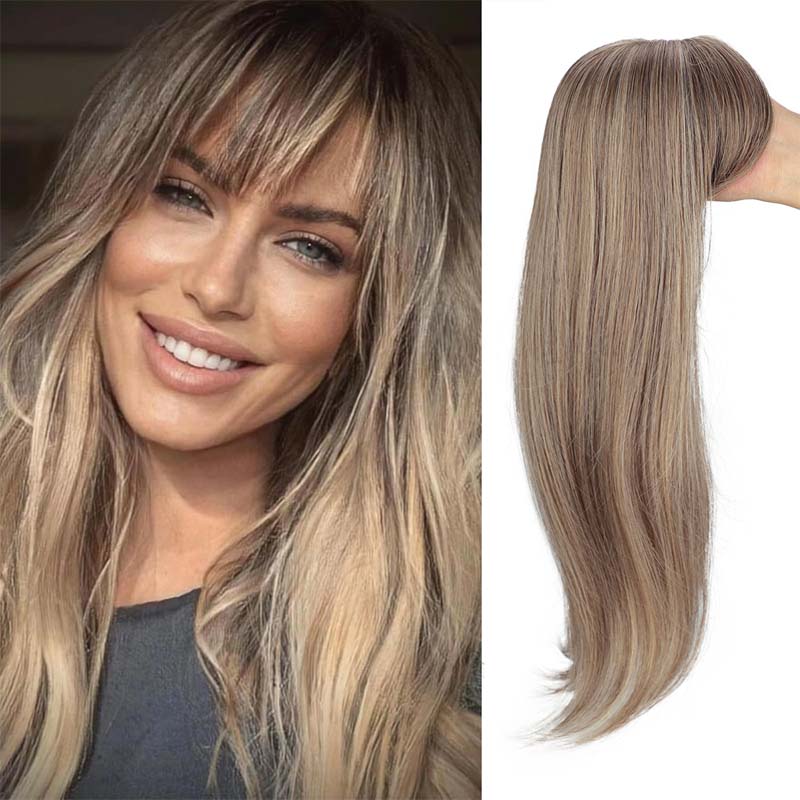 Golvend haarstuk | Ultradunne haarbasis | Licht haarstuk | Natuurlijk Remy haarstuk | Frisse look in seconden