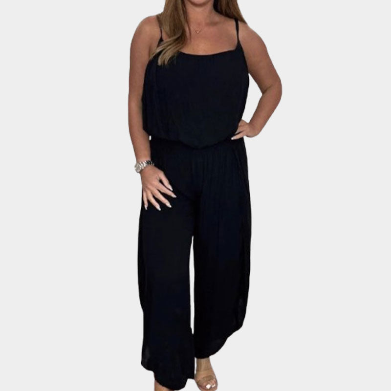 🌟Tijdelijke aanbieding 45% KORTING🎁Effen Jumpsuit Met Tailleband En Jarretels