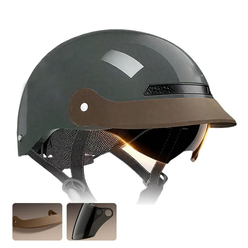🛡️Ademende, lichtgewicht, botsbestendige motorhelm