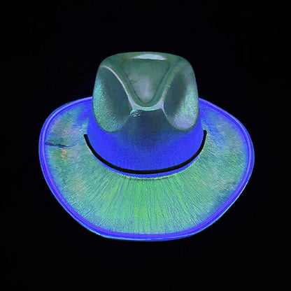 🌟 Kleurrijke, gloeiende cowboyhoed · Feestdecoratie 🌟