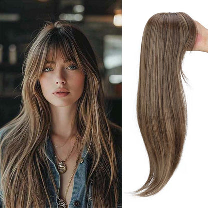 Golvend haarstuk | Ultradunne haarbasis | Licht haarstuk | Natuurlijk Remy haarstuk | Frisse look in seconden