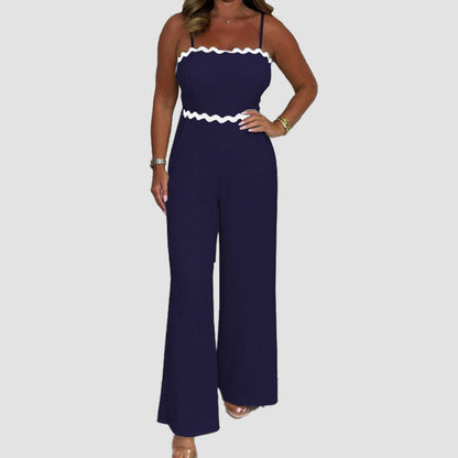 🔥Tijdelijke aanbieding 49% KORTING🎁🌸 Geribbelde jumpsuit met jarretelles en borstomslag