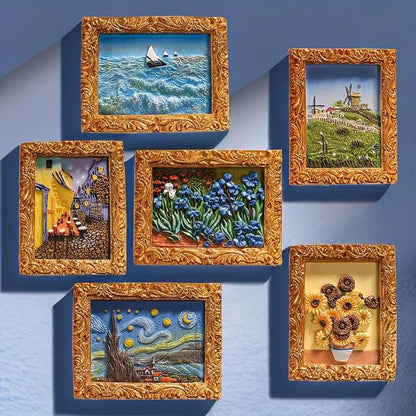 💖Last Day Sale 49% UIT💖Van Gogh geïnspireerde koelkastmagneetset
