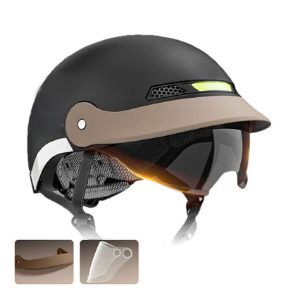 🛡️Ademende, lichtgewicht, botsbestendige motorhelm