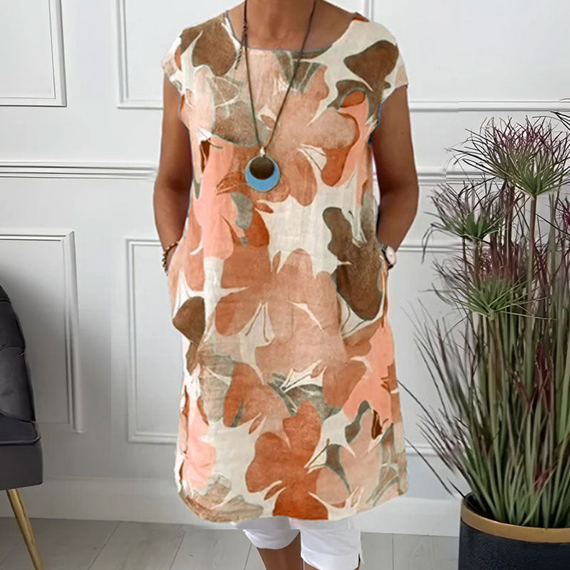 ✨Tijdelijke uitverkoop 39% KORTING🎁Bedrukte jurk met losse zakken