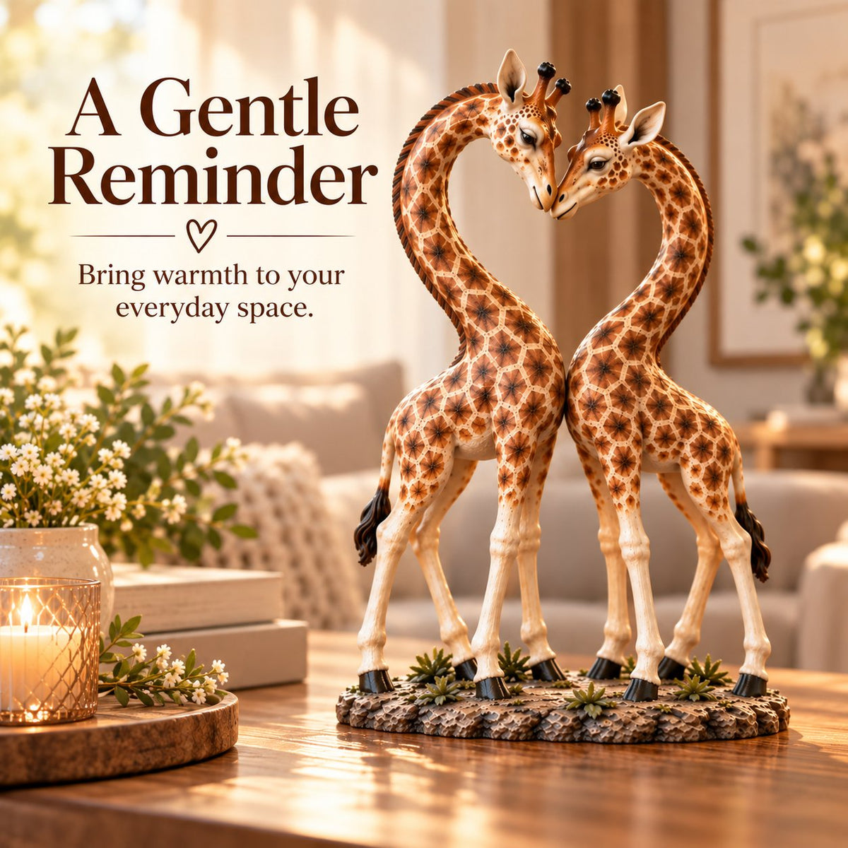 💕🎁Samen is het leuker – Giraffenhart-sculptuur 🦒♡🦒 (✨Bij aankoop van 2 stuks gratis verzending)