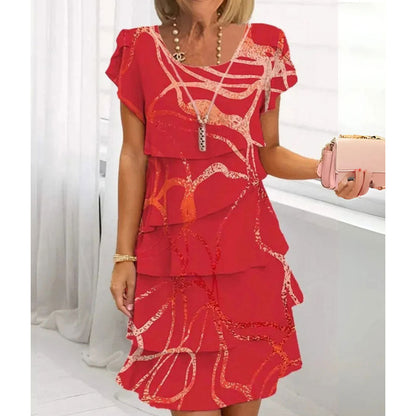 🌸Lente specials🌸 Cascade jurk met meerdere planten en bloemenprint