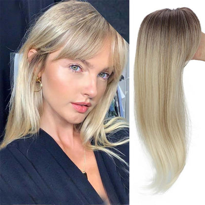 Golvend haarstuk | Ultradunne haarbasis | Licht haarstuk | Natuurlijk Remy haarstuk | Frisse look in seconden