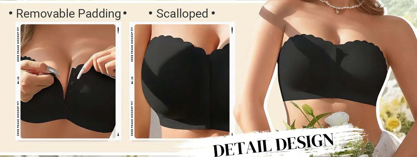 Naadloze Bandeau Beha Zonder Sluiting Aan De Voorkant