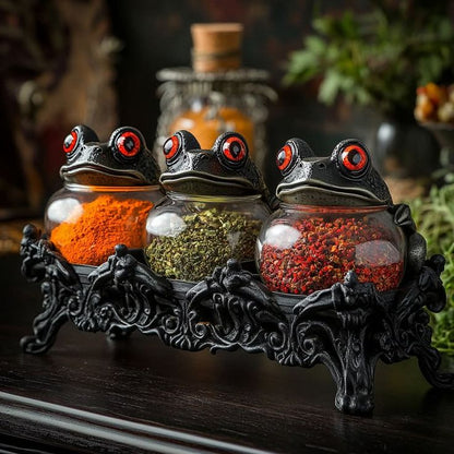 Handgemaakte Witchy Frog Apothecary kruidenpotjes 🐸🧙