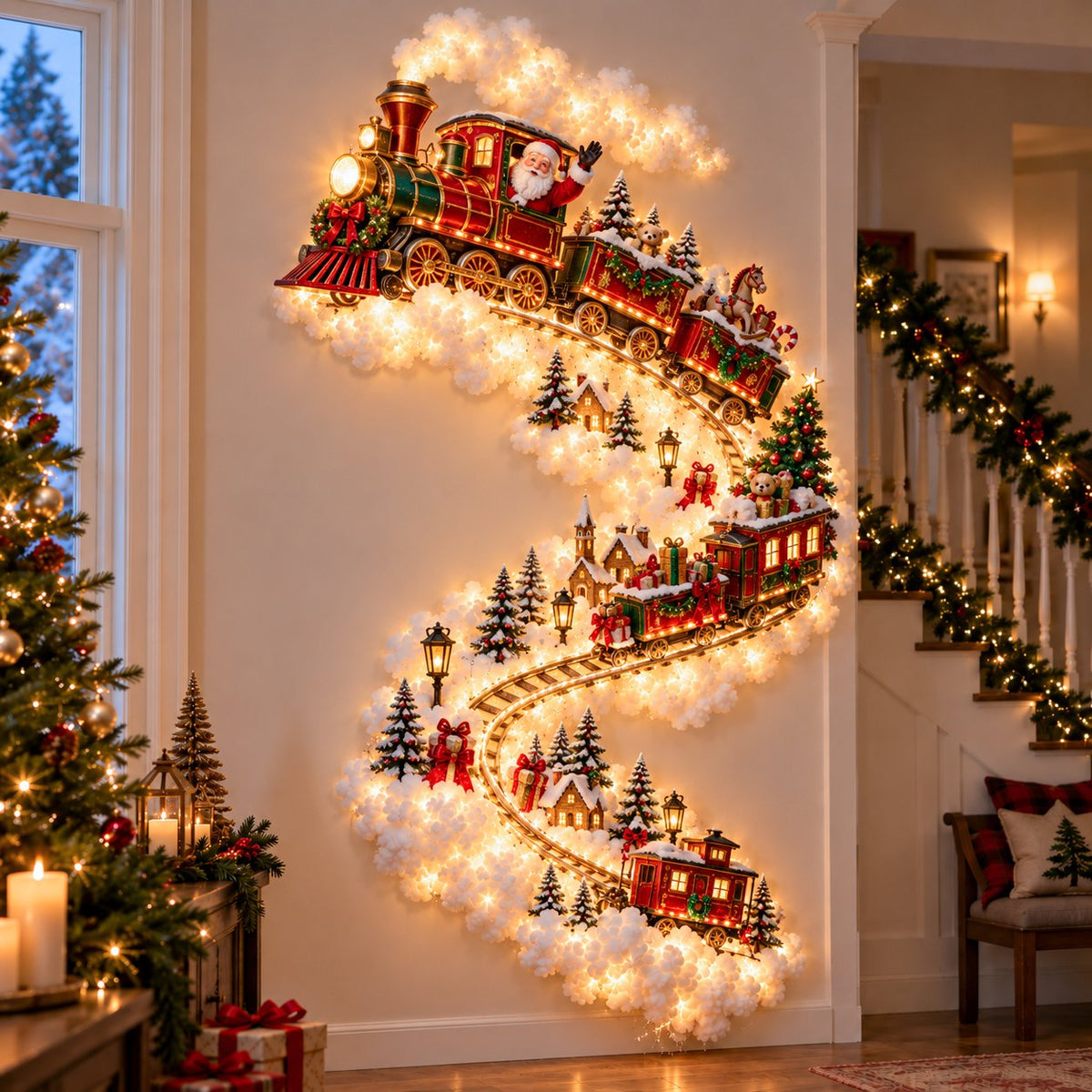 ✨Christmas Magic Trail-wandlamp – Een vleugje kerstmagie, rechtstreeks op je muur✨