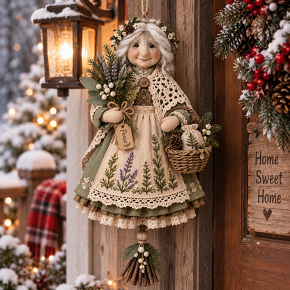 🍀👵 Handgemaakte ‘Good Luck Granny’ — Charmante hanger voor geluk en voorspoed
