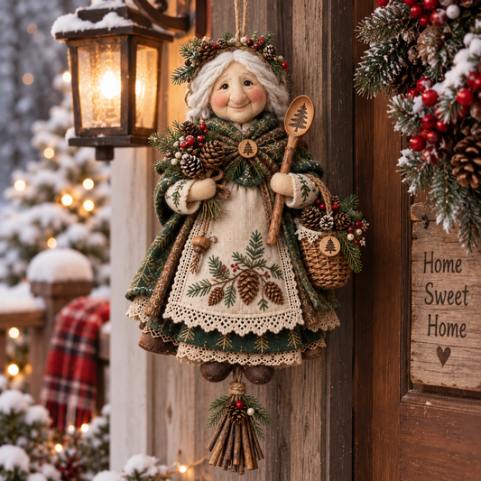 🍀👵 Handgemaakte ‘Good Luck Granny’ — Charmante hanger voor geluk en voorspoed