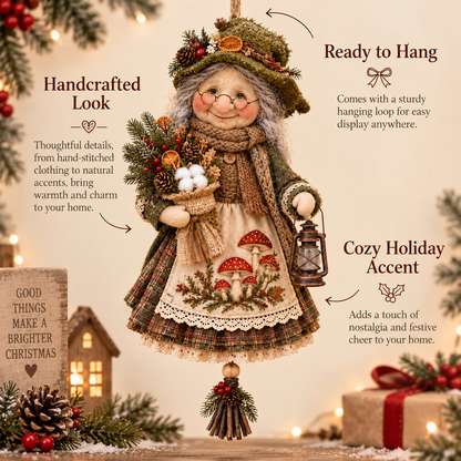 🍀👵 Handgemaakte ‘Good Luck Granny’ — Charmante hanger voor geluk en voorspoed