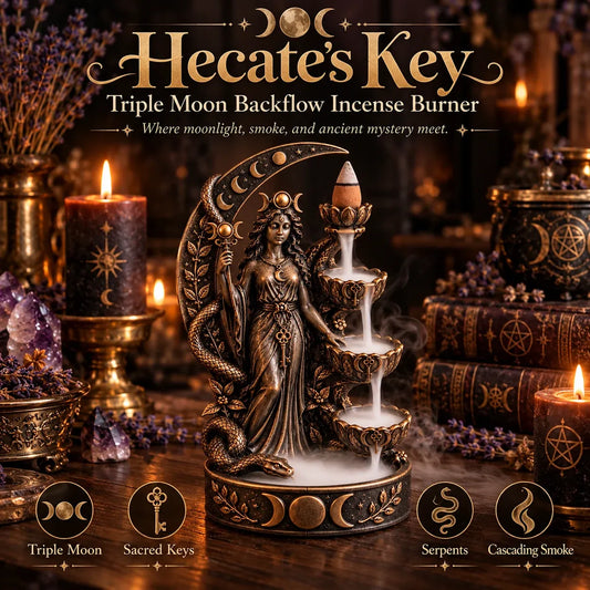 🔥LAATSTE DAG 50% KORTING - 🌙 Hecate’s Key | Triple Moon Backflow-wierookbrander (📦Koop er 2 en ontvang gratis verzending)
